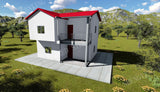 Two-storey prefab steel house